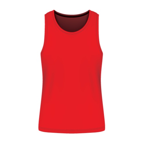 Mens Red Sleeveless T Shirts Craft N Stitch