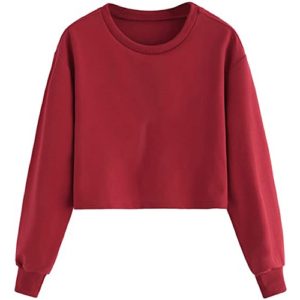 Crop Tops Sweatshirts Maroon