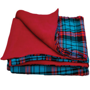 Maasai Light Blue Shuka Gray Fleece Blanket
