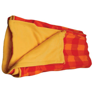 Maasai Red Shuka Yellow Fleece Blanket