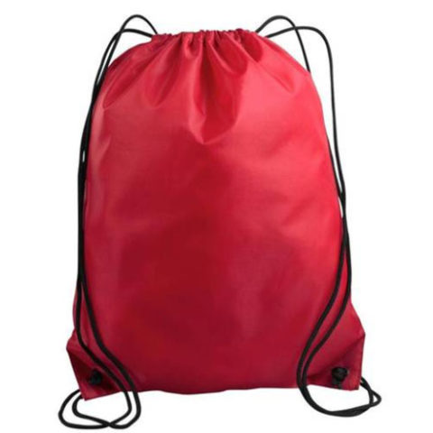 Red String Backpack Draw String Red Back Packs - Craft N Stitch