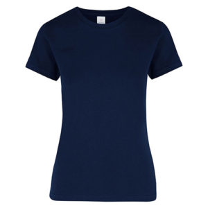 Women Round Neck T Shirt Navy Blue