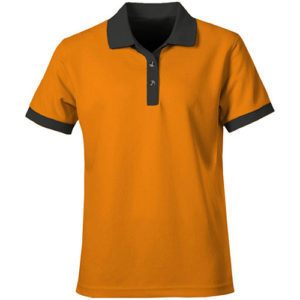 Polo Shirt Mix & Match Orange Body Black Collar