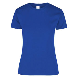 Women Round Neck T Shirt Royal Blue