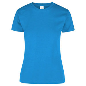Women Round Neck T Shirt Sky Blue