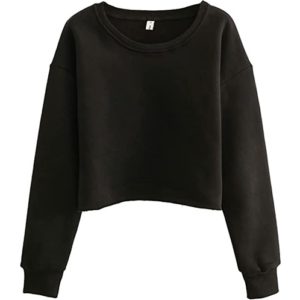 Crop Tops Sweatshirts Black