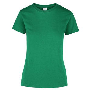 Women Round Neck T Shirt Green