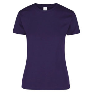Women Round Neck T Shirt Purple