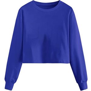 Crop Tops Sweatshirts Royal Blue