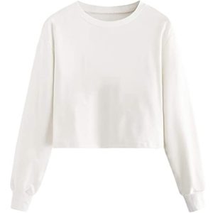 Crop Tops Sweatshirts White