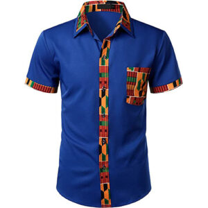 Blue Ankara Shirt