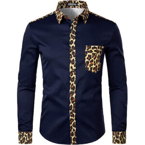 Navy Blue Ankara Navy Blue Shirt