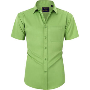 Men's Shirt Short Sleeves Light Green
