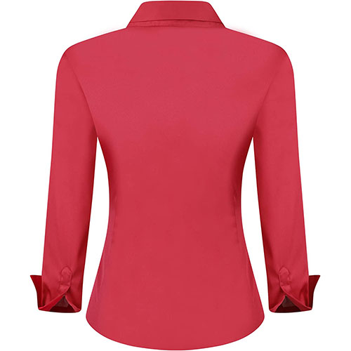 Women ¾  Sleeve Shirt Red - Image 2