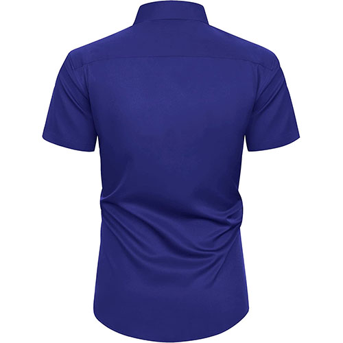 Men's Shirt Short Sleeves Blue - Image 2