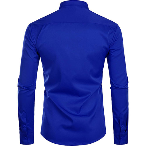 Men Long Sleeve Shirt Blue - Image 2